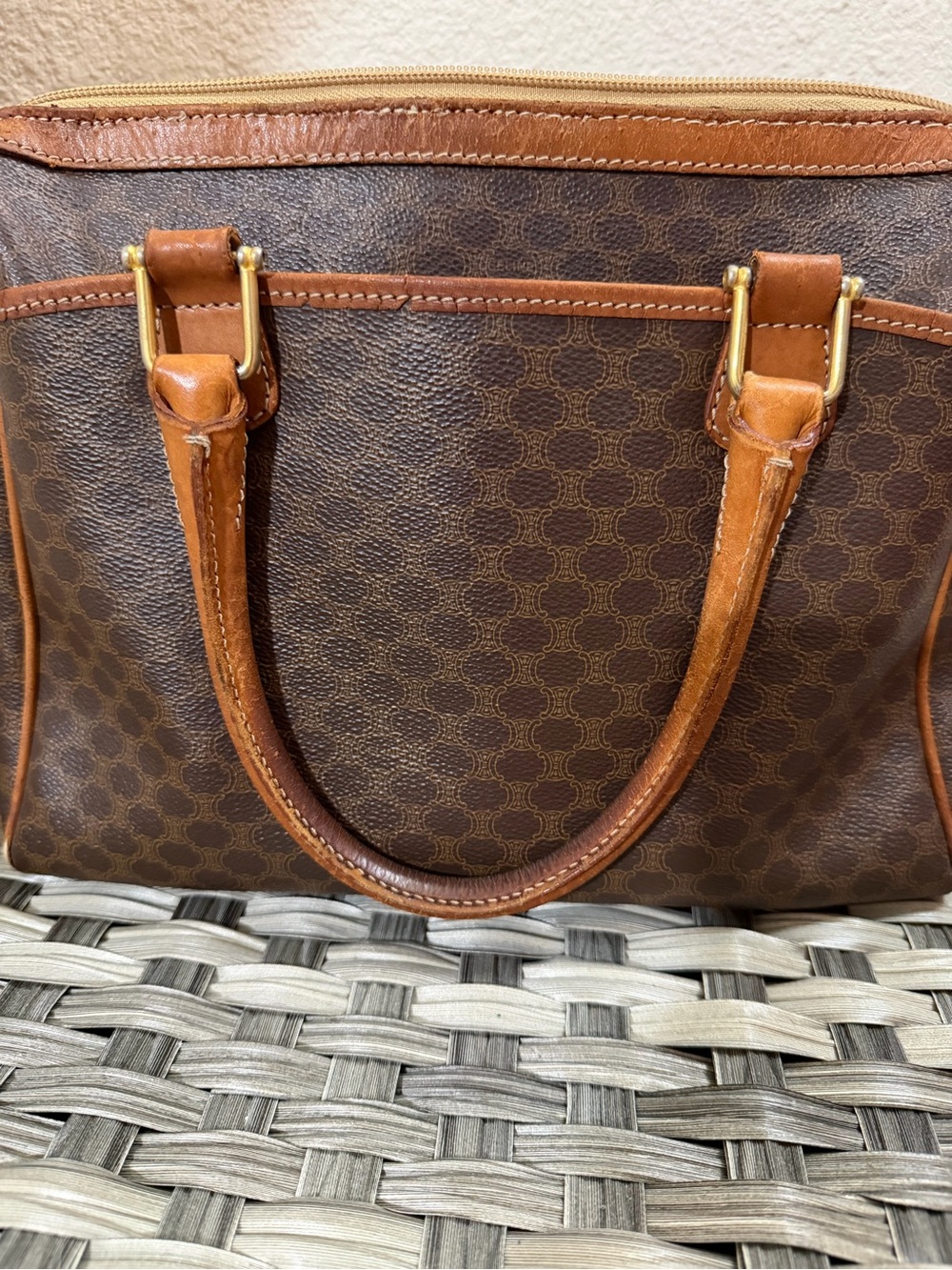 Vintage Celine Macadam Top Handle Satchel - Made in Italy - Picture 13 of 16